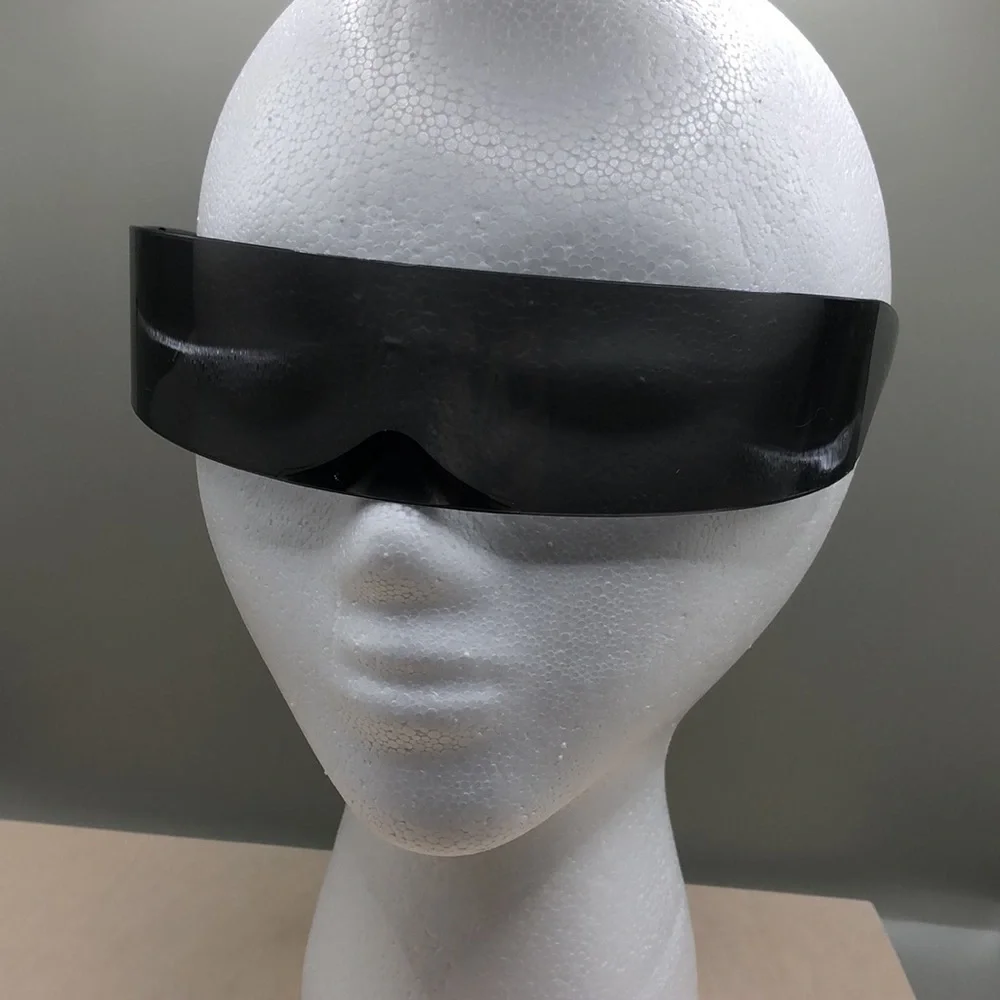 Futuristic cyberpunk shield bar sunglasses-unisex, bundle 2.